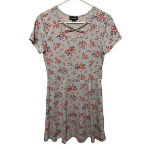 Joe Boxer Light Blue Linen Blend Floral Dress